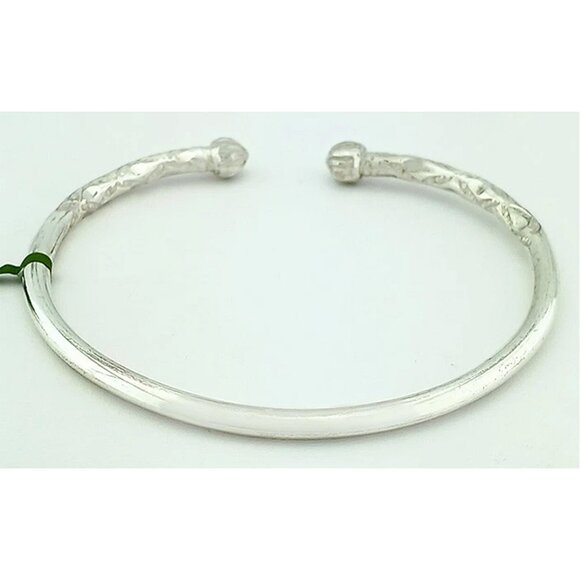 Solid Bangle .925 Sterling Silver - Picture 4 of 4